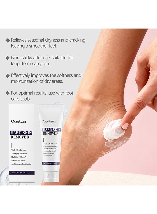 OceAura Hard Skin Remover，Hard Skin Remover with Triple Action Formula,  Callus Remover for Feet 100g - Image 5