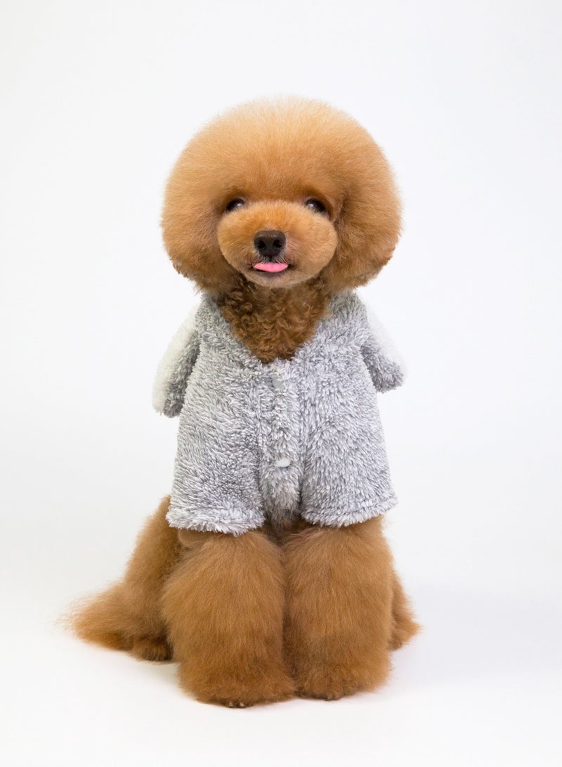 Loquat Pet clothes with thick coats Grey  - Image 1