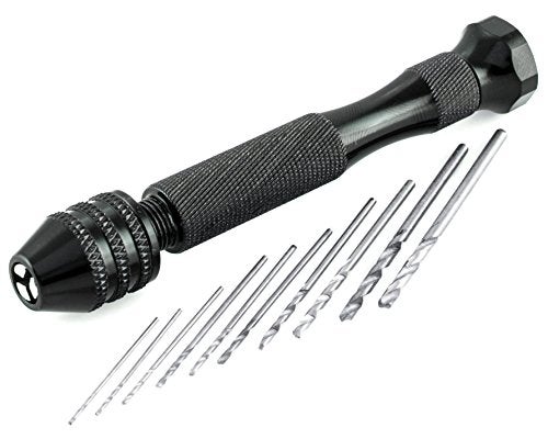 Bastex Precision Pin Vise Hand Drill with Twist Bits - Set of 11 Pieces. Great for models and Hobby. - Image 1