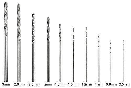 Bastex Precision Pin Vise Hand Drill with Twist Bits - Set of 11 Pieces. Great for models and Hobby. - Image 3