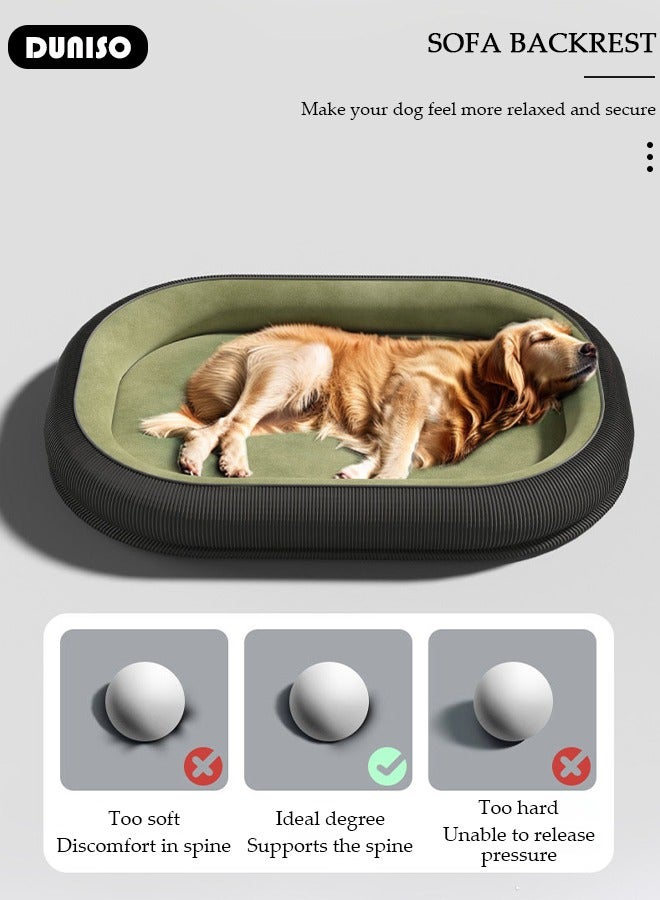 DUNISO Dog Bed, Non-Slip Pet Sofa Lounger Puppy Couch Removable Machine Washable Cover Cushion Big Cat Kennel Cot, Medium Large Adult Dogs Kitten Sleeping Mattress - Image 3