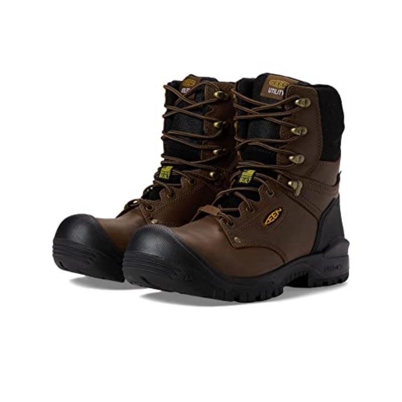 KEEN Utility Menâ€™s Independence 8â€ Composite Toe Waterproof Work Boots, Dark Earth/Black, 11 D (Medium) US - Image 5