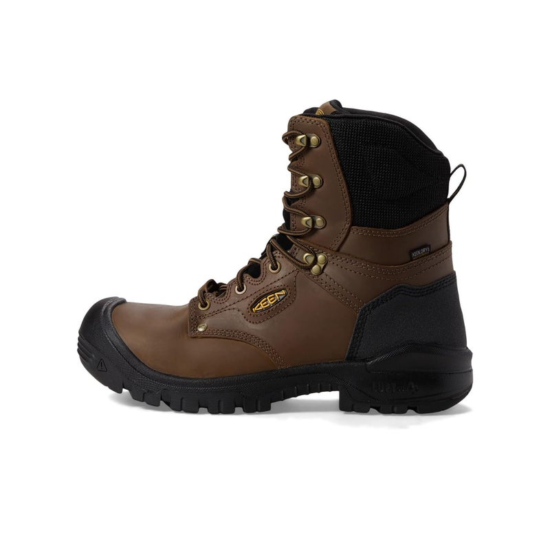 KEEN Utility Menâ€™s Independence 8â€ Composite Toe Waterproof Work Boots, Dark Earth/Black, 11 D (Medium) US - Image 1