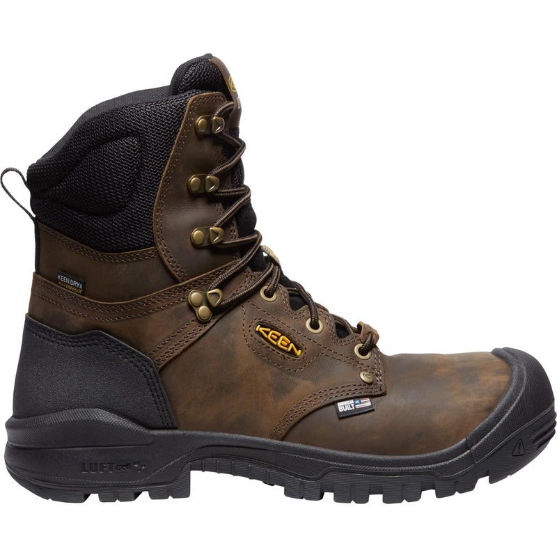 KEEN Utility Menâ€™s Independence 8â€ Composite Toe Waterproof Work Boots, Dark Earth/Black, 11 D (Medium) US - Image 2
