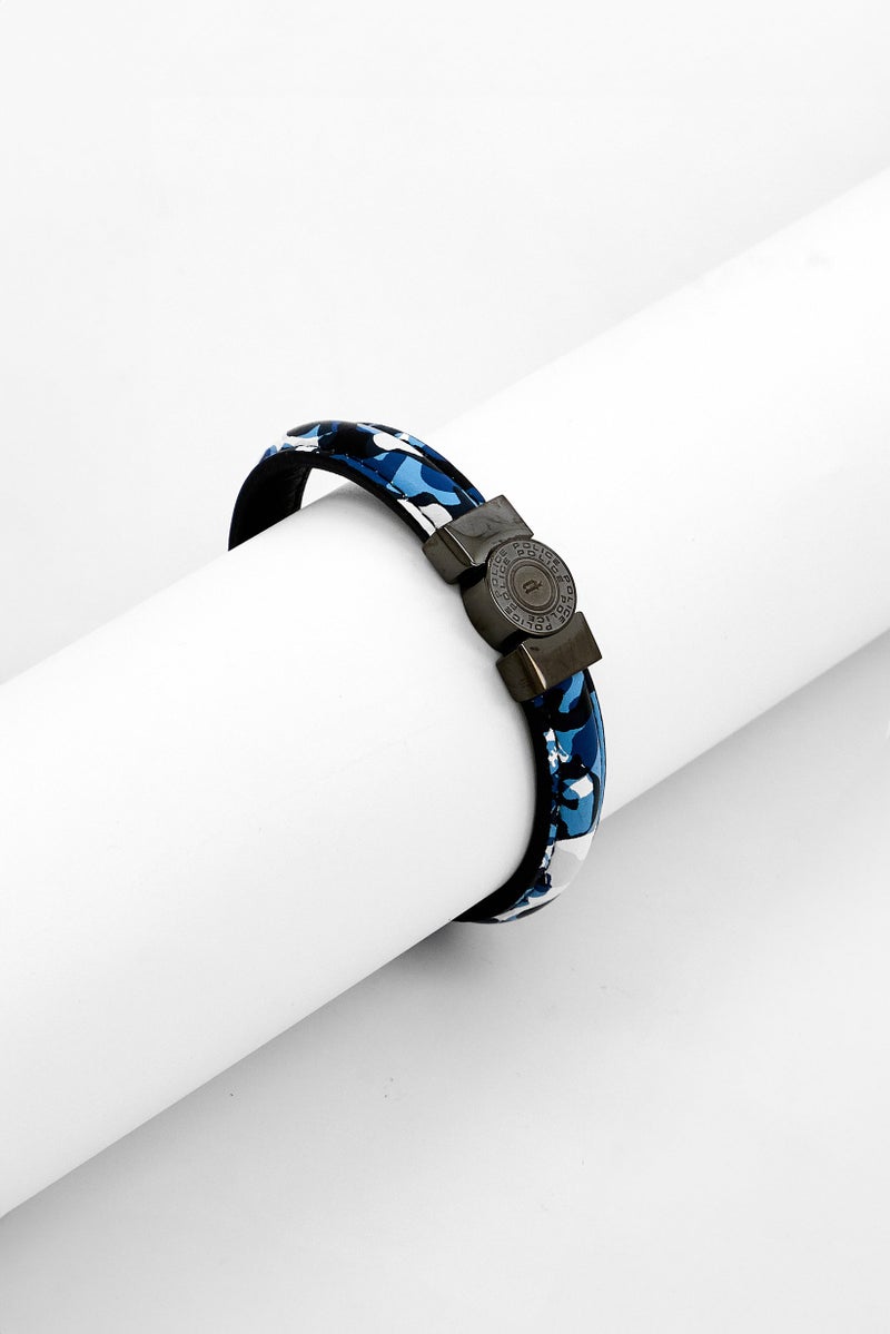 POLICE Men Leather Fashionable Bracelet, Multicolor  - Image 1