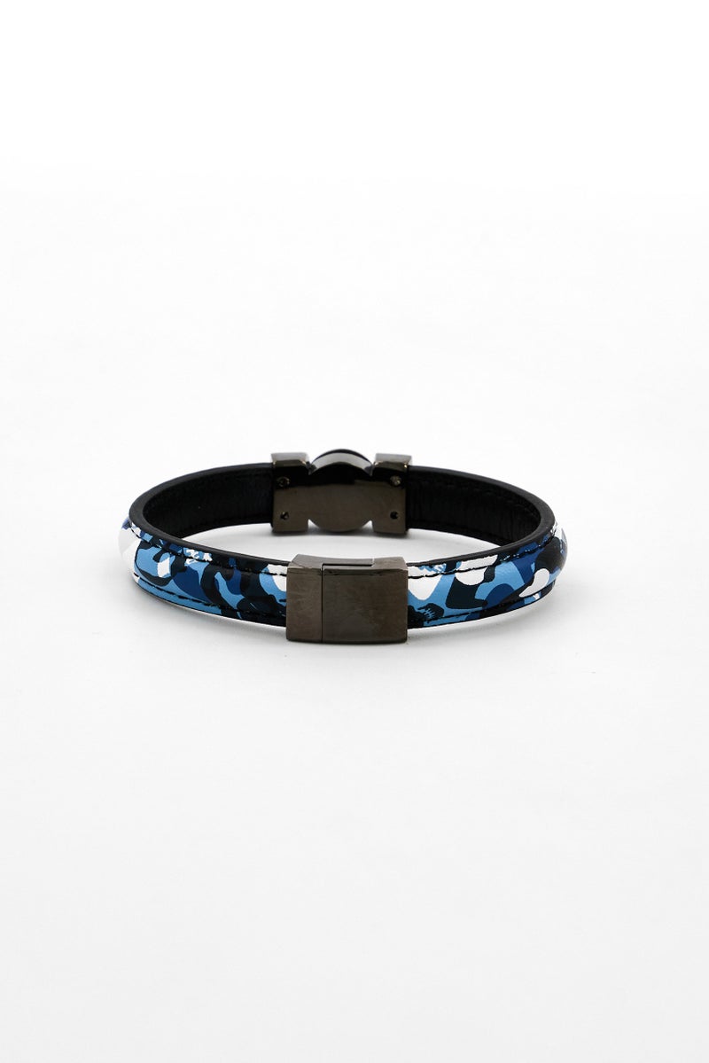 POLICE Men Leather Fashionable Bracelet, Multicolor  - Image 3