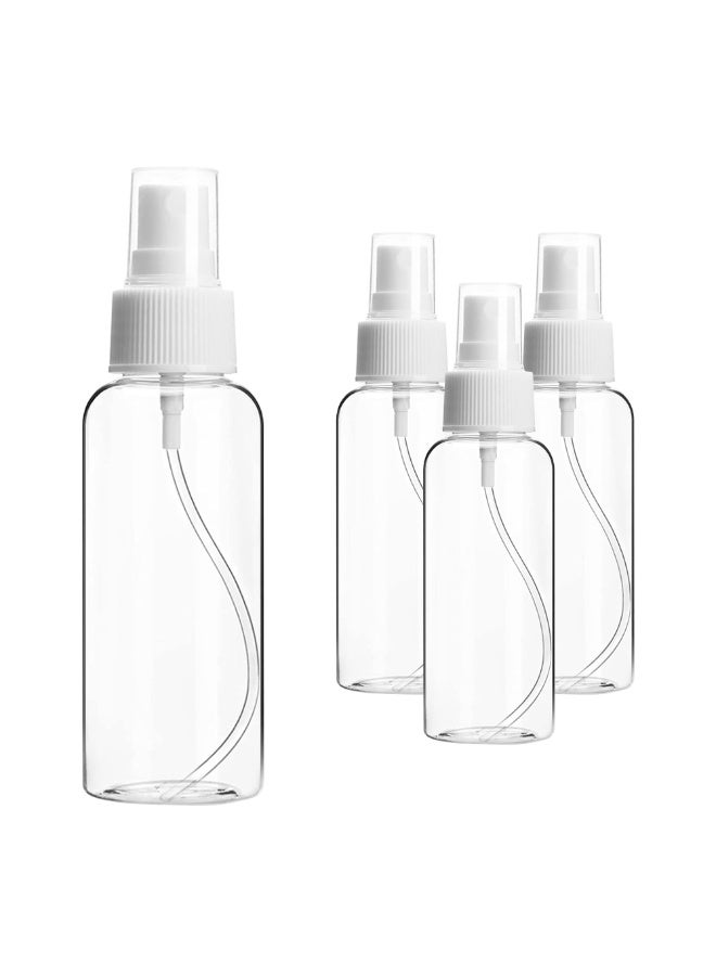 Duravel 4Pcs Plastic Spray Bottles, 2oz/50ml Plastic Spray Clear Empty Fine Mist Plastic Mini Travel Bottle Set Bottles Refillable Liquid Containers - Image 1
