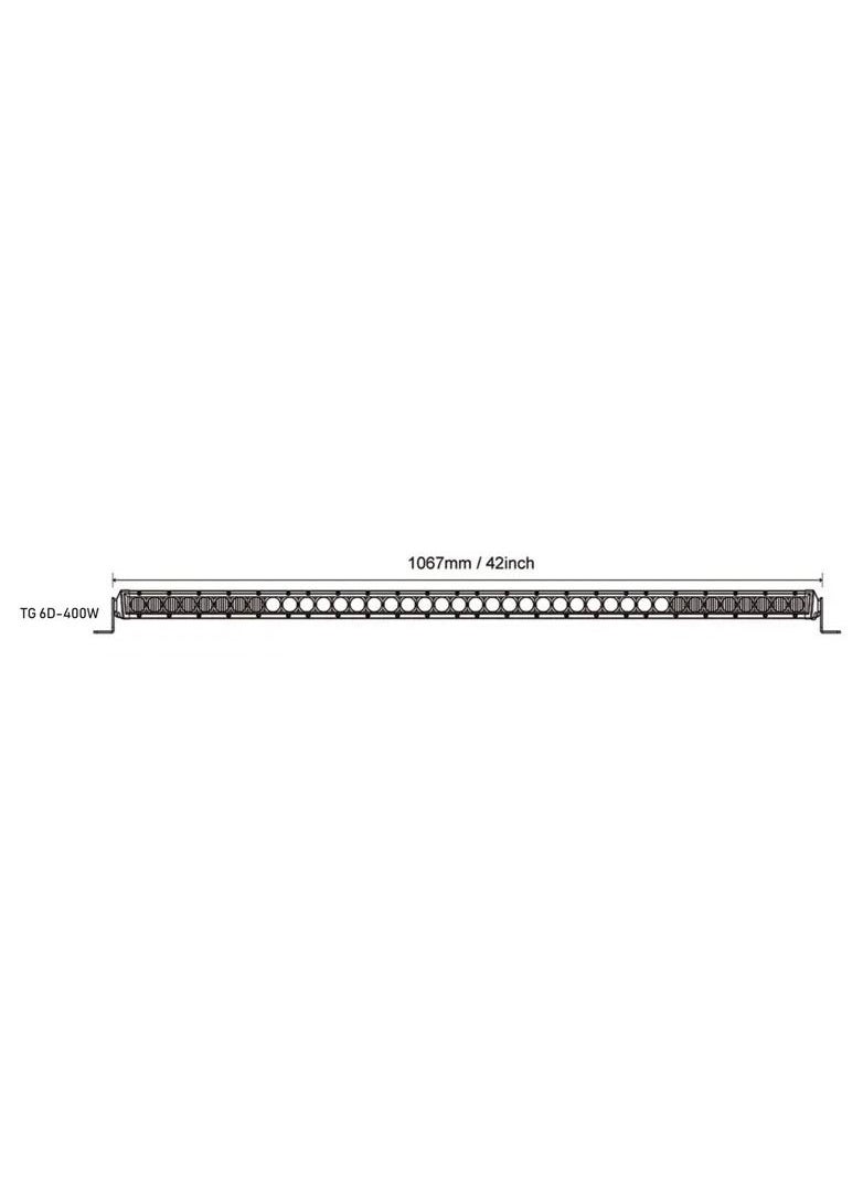 Toby's 42 Inches TG 6D-400W Bar Light, IP68 Waterproof Rating, CREE Light Source with 12000LM Lumens  - Image 2
