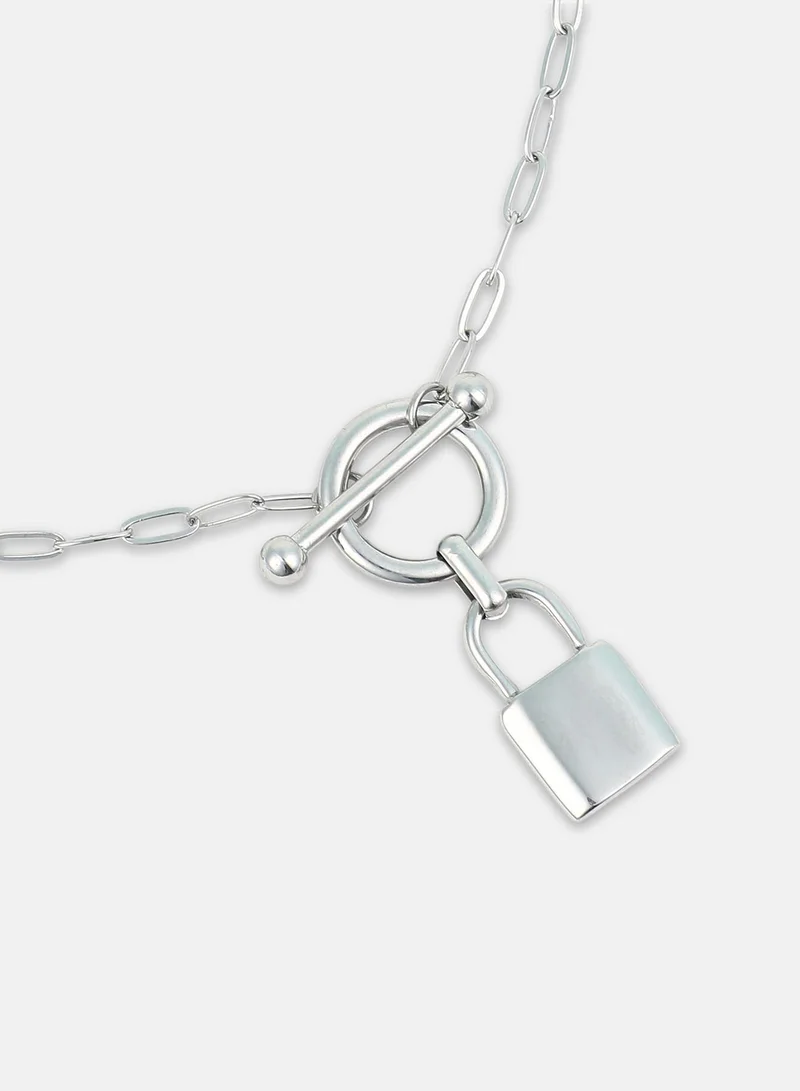 سوهي Women's The Anchor's Lock Chain Necklace