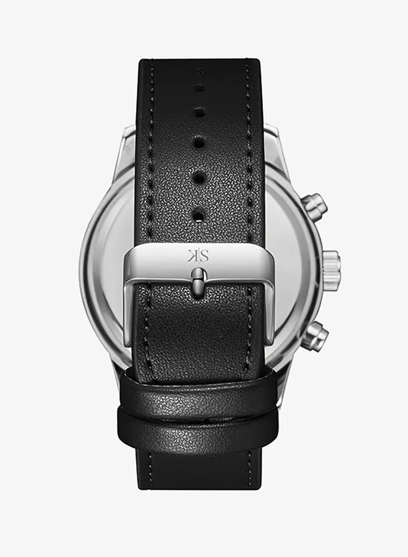 Kenneth Scott Leather  Analog Watch K24121-SLBBK - 50 mm