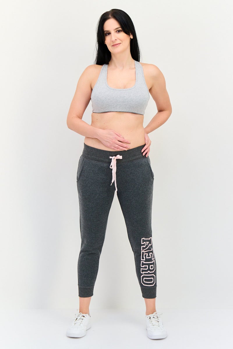 Aeropostale Women Sportswear Fit Training Sweatpants, Grey - Image 4
