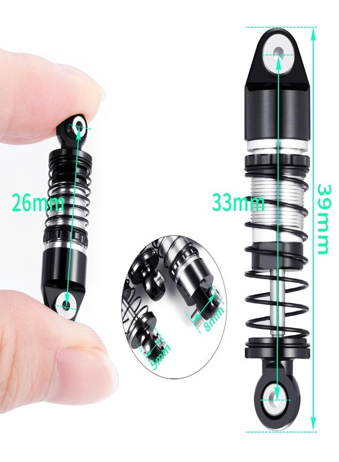 RCLIONS ممتص صدمات زيتي من الألومنيوم بقطر 33 مم من RCLIONS لسيارات AXIAL SCX24 Deadbolt JLU C10 Gladiator Base Camp بمقياس 1/24، قطع غيار مُحسّنة لسيارات الزحف التي تعمل بالتحكم عن بعد. - Image 3