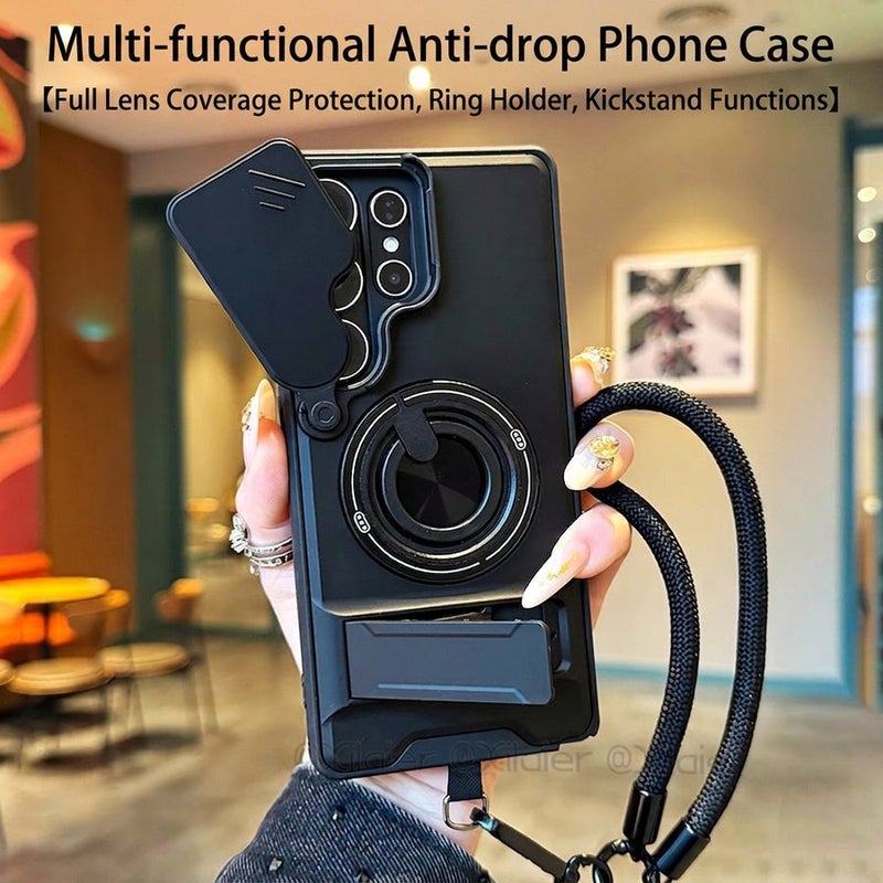 حافظة هاتف سيليكون مغناطيسية مع حزام يد لـ Samsung Galaxy S26 Ultra S25 Ultra S24 FE S23 - Image 2