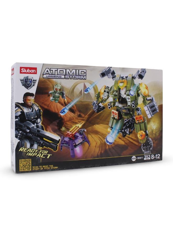 Sluban Atomic Uprising Storm Dire Wolf Assult Robot Building Blocks Set - 353 Pcs - Image 1