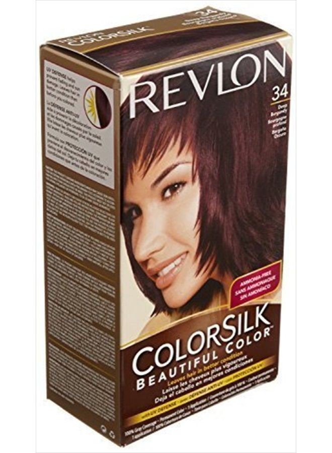 Revlon ColorSilk Hair Color 34 Deep Burgundy 1 Each (Pack of 6) - Image 2