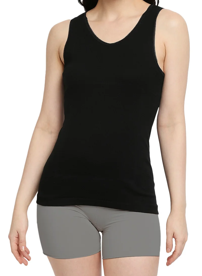 BYC GIRLS COTTON VEST (PACK OF 3) - BLACK
