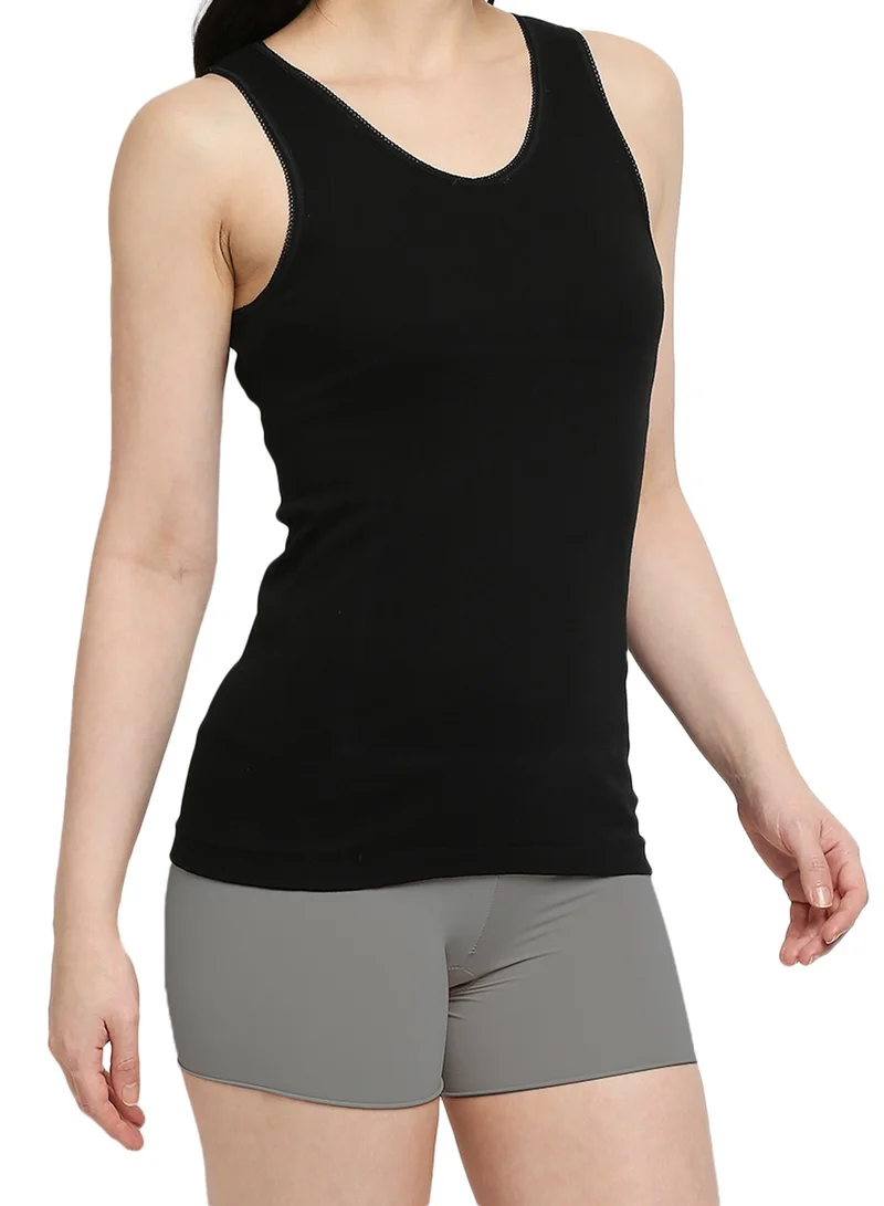 BYC GIRLS COTTON VEST (PACK OF 3) - BLACK