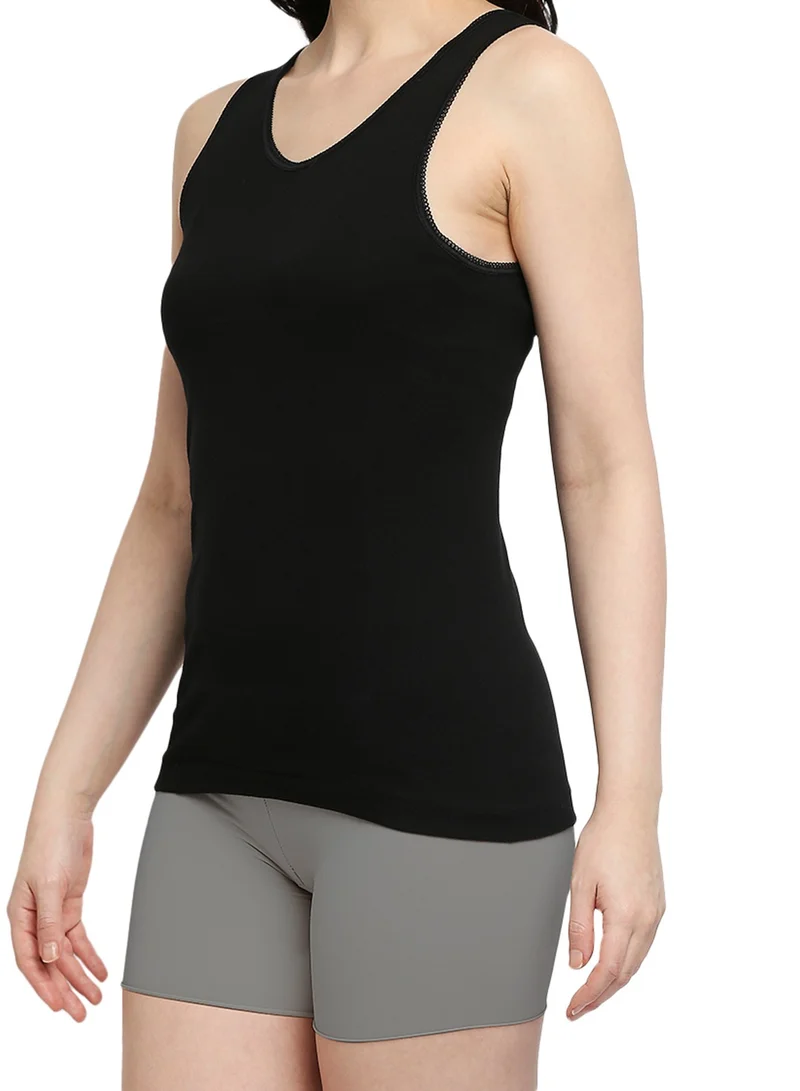 BYC GIRLS COTTON VEST (PACK OF 3) - BLACK