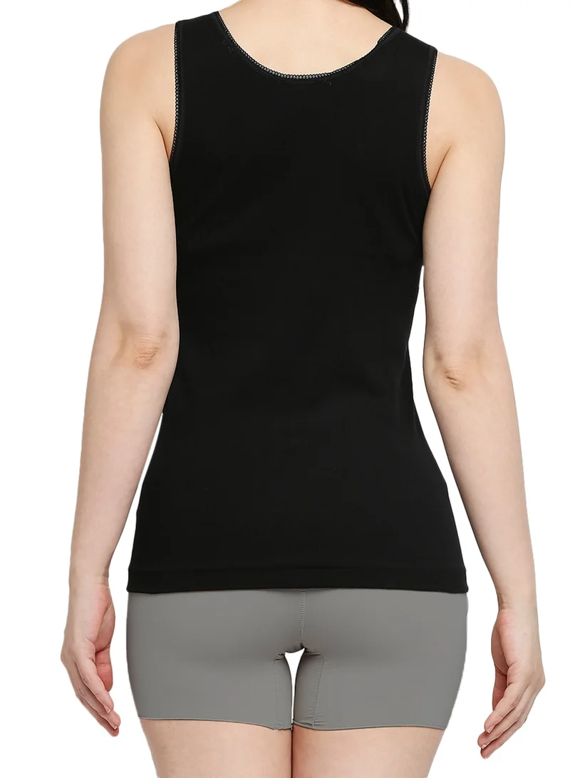 BYC GIRLS COTTON VEST (PACK OF 3) - BLACK