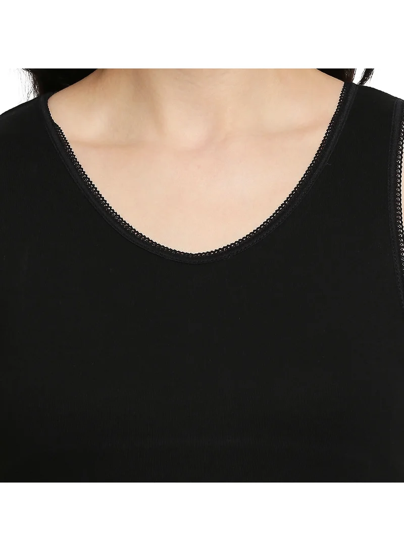 BYC GIRLS COTTON VEST (PACK OF 3) - BLACK