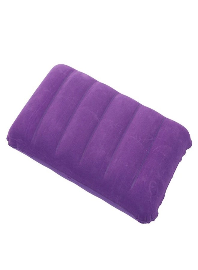 AROAQ 47x30cm Air Cushion Pillows Outdoor Camping Sleep Cushion Portable Folding Square Inflatable Pillows Ultralight Travel Backrest , Purple - Image 1