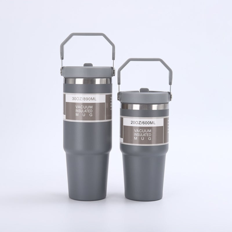 30Oz Stainless Steel Portable Car Cup Large Capacity 304 Stainless Steel Thermos Cup Outdoor Straw Ice Bully Cup - Image 1