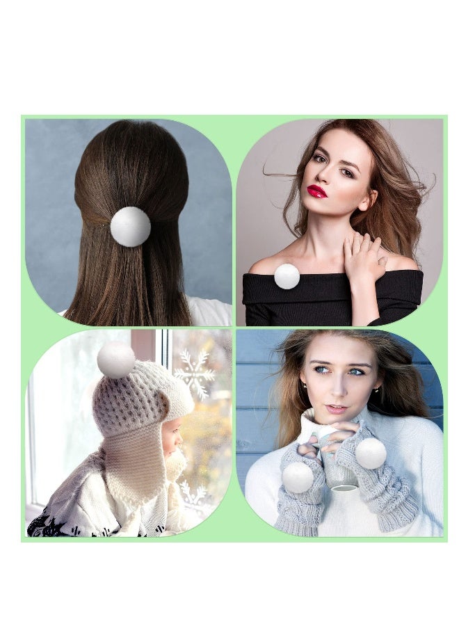 Women Fluffy Shoe Clips, 4 Pieces Women' Fluffy Mink Fur Pom Removable Shoe Clips, White Ball Shoe Clips, for Women Girls Costume, faux fur - Image 4