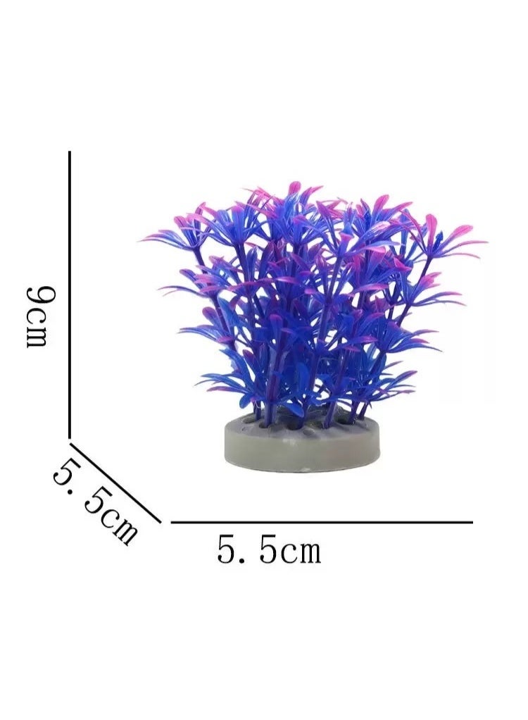 HUANXIN HOME YF Aquarium Simulation Plants, Fish Tank Plant Decoration Accessories Aquatic Decorations Decorative Water Plants, Purple and Green, 2 PCS - Image 3