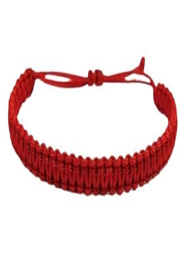 SUSVIJ Handmade Black Thread Evil Eye Bracelet – Adjustable Protection Nazar Bracelet Set for Men, Women, Boys & Girls | Kala Dhaga Survival Bracelets | Unisex Spiritual Jewelry (Red_2) - Image 4
