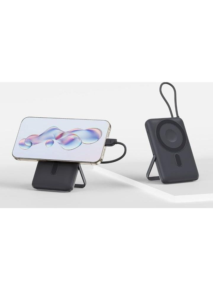 جيبيل باور بانك لاسلكي مغناطيسي من جيبل جانت JE-B372 مع دعم شحن الساعة، 10000 مللي أمبير/ساعة، PD22.5 واط، باور بانك مغناطيسي سريع مع حامل قابل للطي وشحن لاسلكي - Image 2