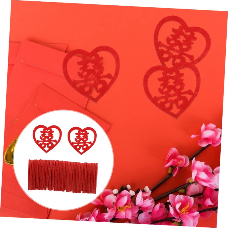 200 Pcs Nonwoven Wedding Stickers Hand Throw Decorations Traditional Chinese Wedding House Setup - Image 5