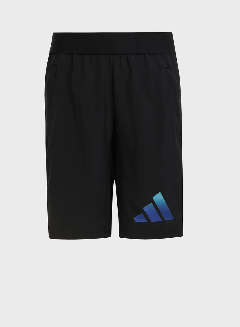 Adidas Kids Train Icon Aeroready Woven Shorts