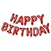 KALOR Red Happy Birthday Balloons Banner 16 Inch Mylar Foil Letters Balloon Sign for Birthday Party Decorations Photo Booth Backdrop - Image 3