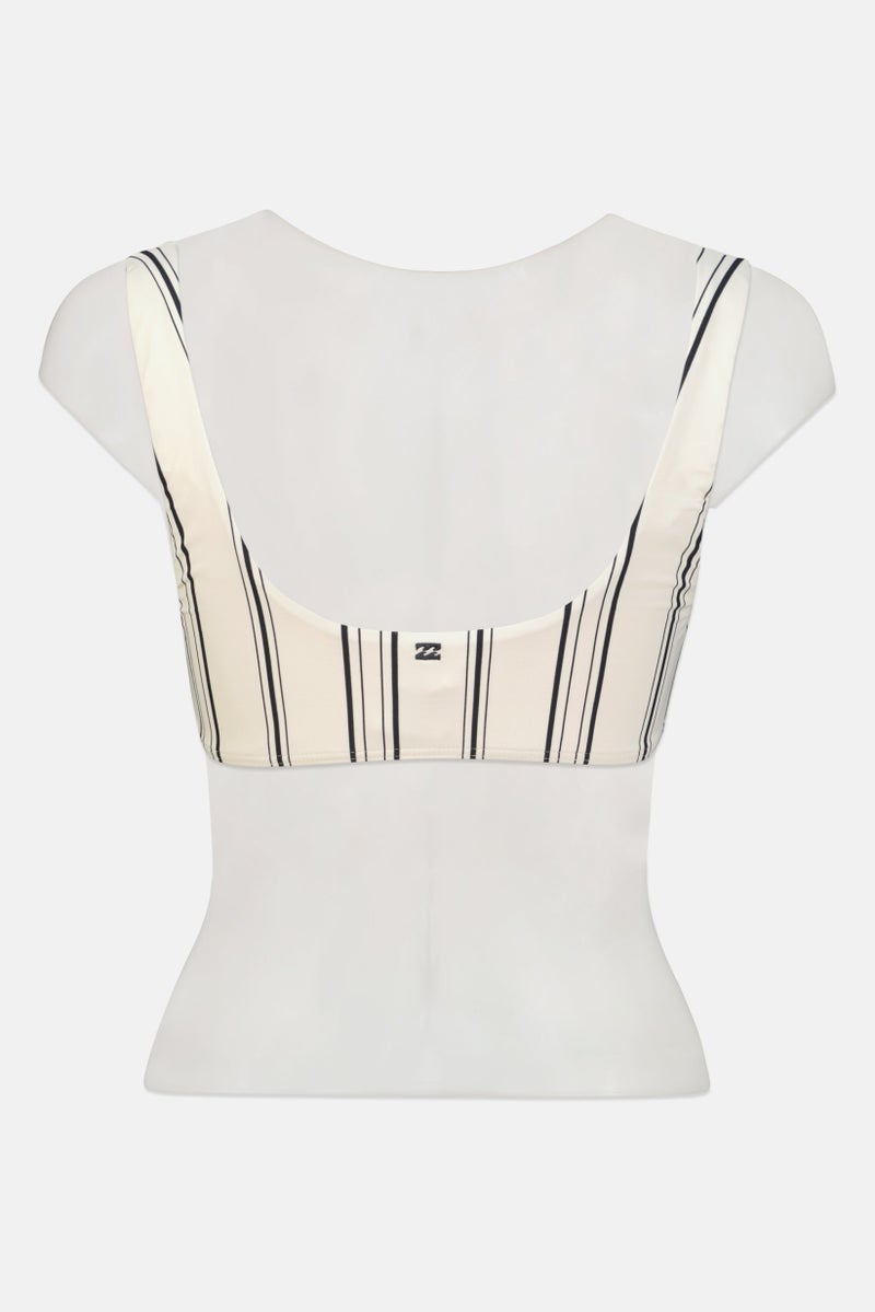 Billabong Women Stripe Bikini Top, Multicolor - Image 3