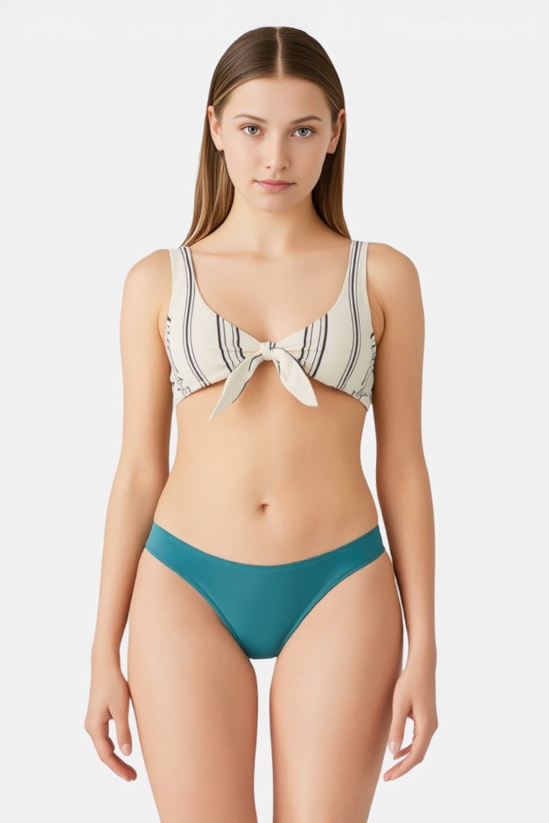 Billabong Women Stripe Bikini Top, Multicolor - Image 1