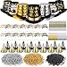 Chitidr 300 Pcs 100 Set Happy New Year Party Kit 2026 New Year Decoration Favors Years Eve Party Supplies for 100 Guest Include Black Gold Sliver Top Hats Tiaras Headbands Bead Necklace Noisemaker - Image 2