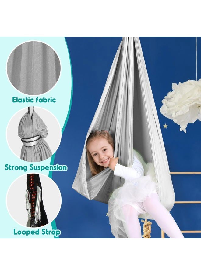 Chihee Sensory Swing Therapy Swing Hammock Indoor Outdoor for Kids, Hardware Included, Soft Breathable Nylon Cuddle Swing Joy Hammock for Child Adult with Autism, ADHD, Aspergers, Sensory Integration - Image 3