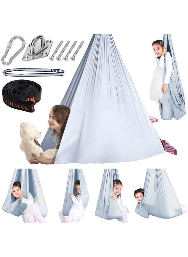 Chihee Sensory Swing Therapy Swing Hammock Indoor Outdoor for Kids, Hardware Included, Soft Breathable Nylon Cuddle Swing Joy Hammock for Child Adult with Autism, ADHD, Aspergers, Sensory Integration - Image 1
