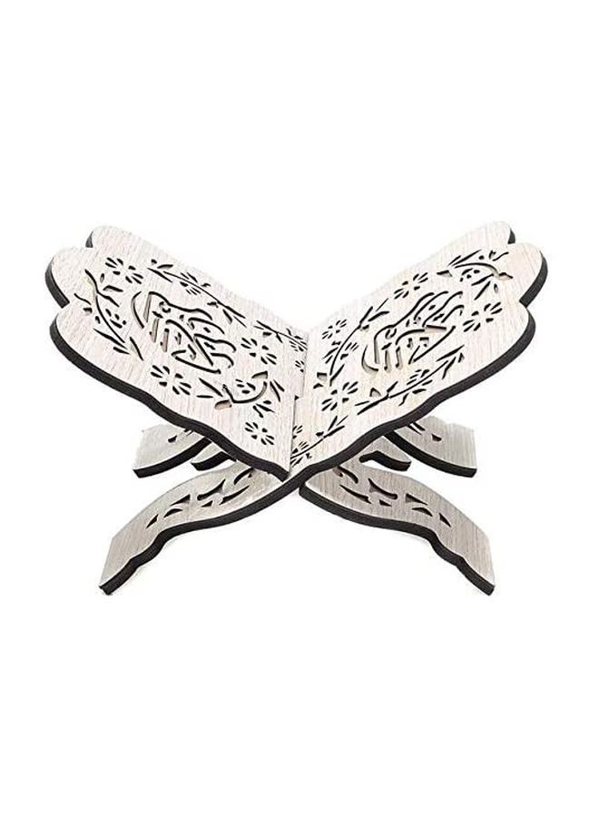 نيبمينينت حامل خشبيّ للقرآن الكريم أبيض 19 x 29.5 0.5سم