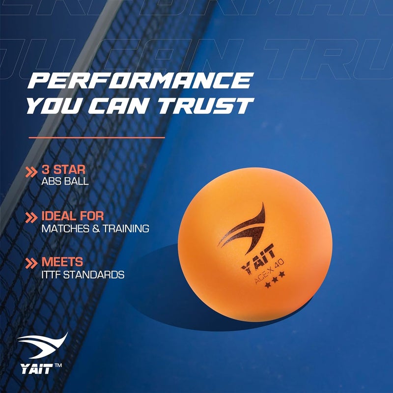 YAIT Sports Ace-X 40 (Pack of 12) | 3-Star Table Tennis Balls | ITTF Standard ABS Plastic TT Balls | Seamless & Durable | High Performance Spin & Bounce | Tournament-Quality - Image 5