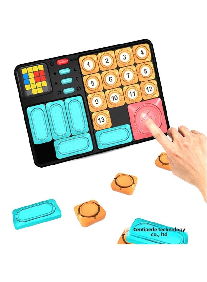 Intelligent Huarong Road Electronic Edition Puzzle Magnetic Suction Sliding Digital Educational Toys For Adults And Children-Color:Huarong Road X100 Black Chinese (shipped Without Batteries)  - Image 2