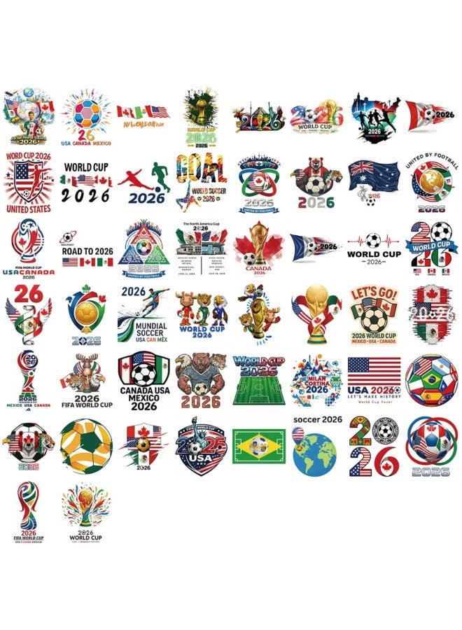 50/100 Pieces Of Us, Canada, And Mexico World Cup Football Stickers For Phone Cases, Water Bottles, Notebooks, Guitars, Waterproof Decorative Decals