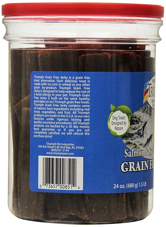 Triumph Super Premium Dog Treats 00851 Dog Salmon & Sweet Potato Jerky, 48-Ounce 3 pounds - Image 2