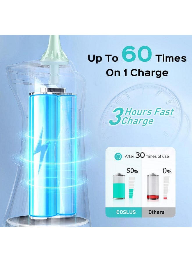 COSLUS Water Dental Flosser Pick For Teeth: 4 Modes Cordless Portable 300Ml Larger Tank Water Teeth Cleaner Ipx7 Waterproof Flossing Cleaning Picks For Home Travel Fc5360 - Image 4