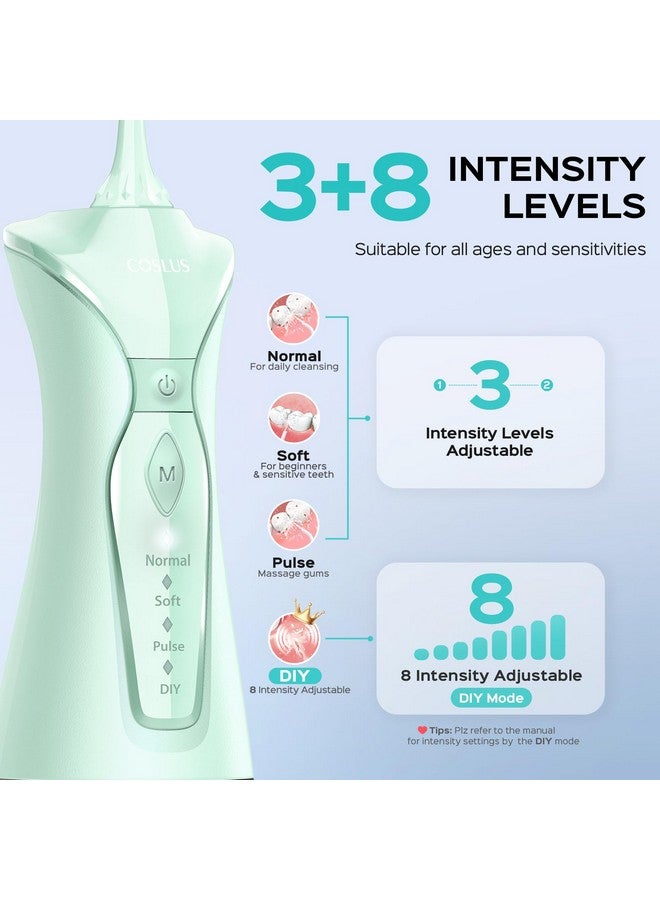 COSLUS Water Dental Flosser Pick For Teeth: 4 Modes Cordless Portable 300Ml Larger Tank Water Teeth Cleaner Ipx7 Waterproof Flossing Cleaning Picks For Home Travel Fc5360 - Image 3