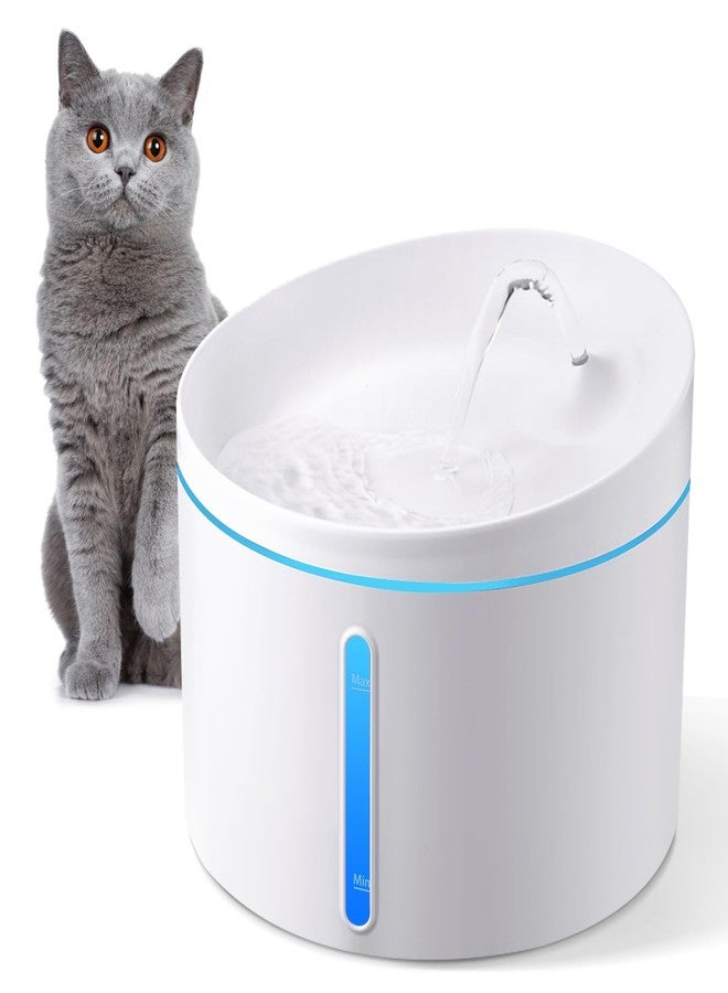 DOGNESS Pet Water Fountain for Cat & Small Dog 108oz/3.2L (D06-White) - Image 1