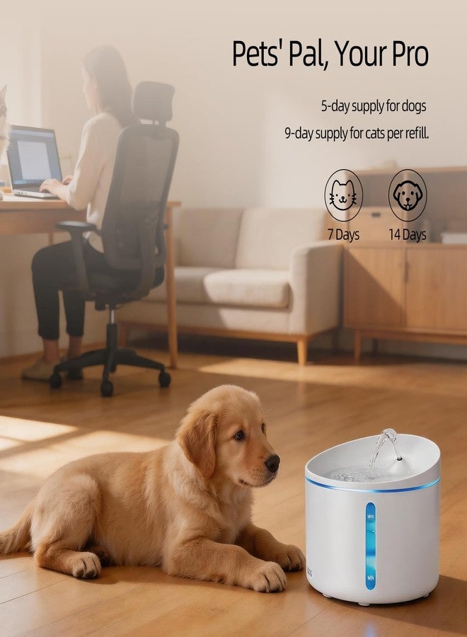 DOGNESS Pet Water Fountain for Cat & Small Dog 108oz/3.2L (D06-White) - Image 4