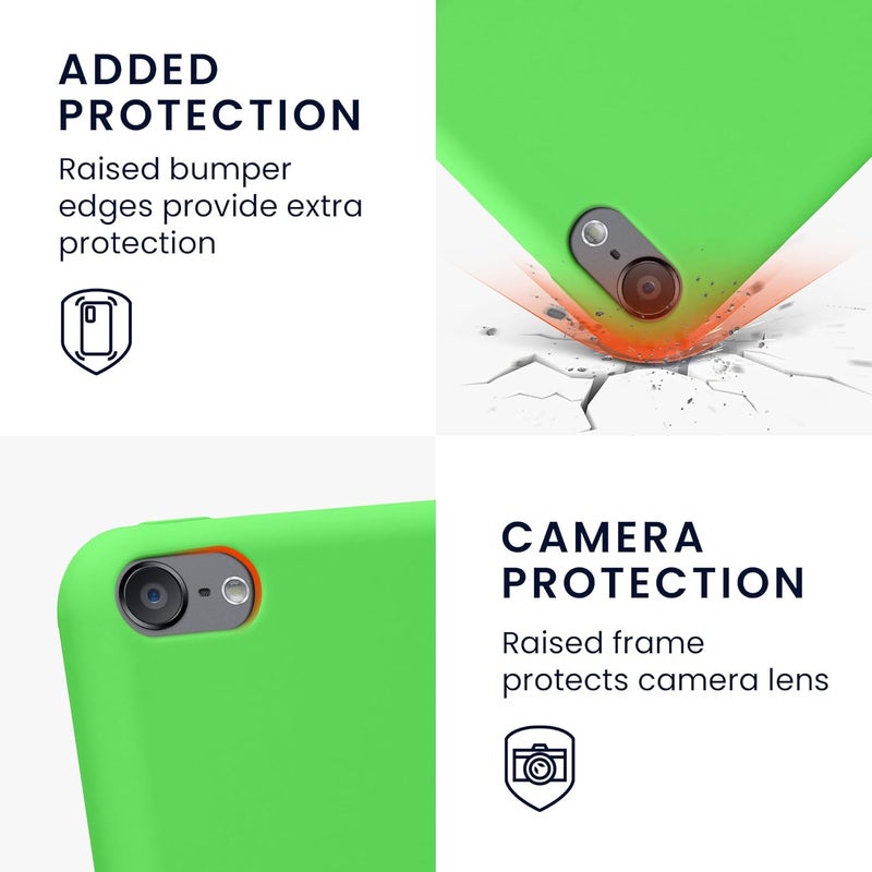 kwmobile TPU Silicone Case Compatible with Apple iPod Touch 6G / 7G (6th and 7th Generation) - Case Soft Flexible Protective Cover - Lime Green - Image 3