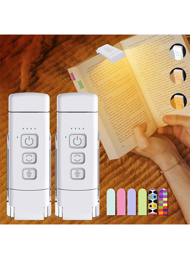 general Reading Light, Clip on Book Reading Light,Portable Book Light for Reading in Bed, 3 Colors And 5 Brightness Dimmable Eye Care, Rechargeable Book Lamp with 30/60-min Timer for Kids, Night Reading Lover - Image 1