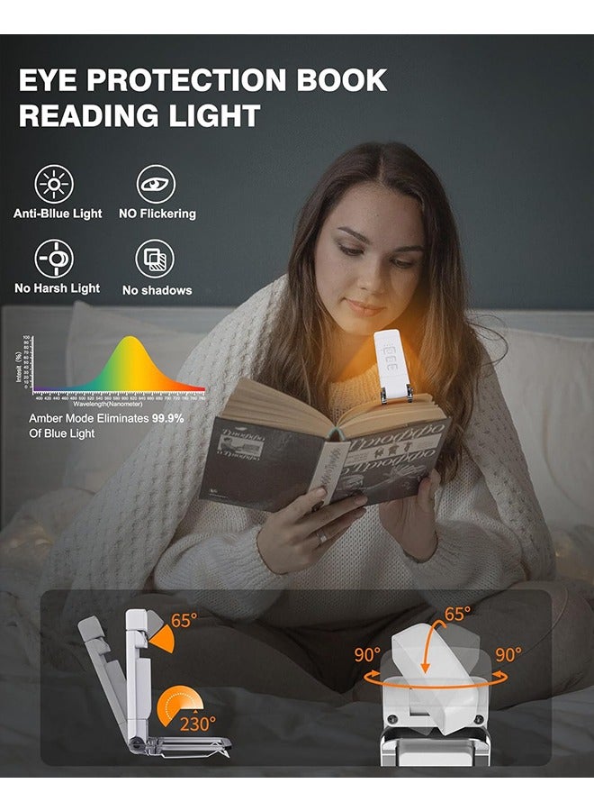 general Reading Light, Clip on Book Reading Light,Portable Book Light for Reading in Bed, 3 Colors And 5 Brightness Dimmable Eye Care, Rechargeable Book Lamp with 30/60-min Timer for Kids, Night Reading Lover - Image 5
